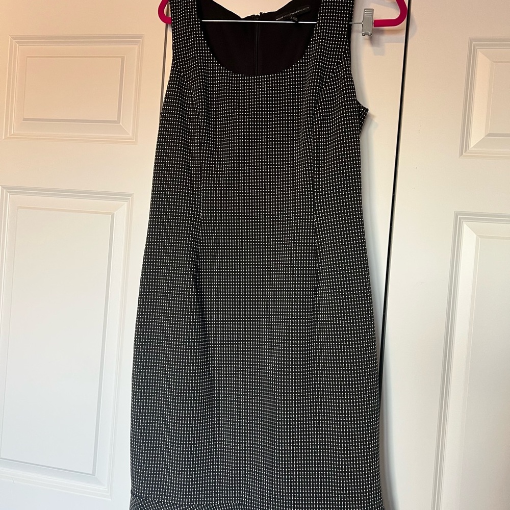 White House Black Market Black and White Midi Dress